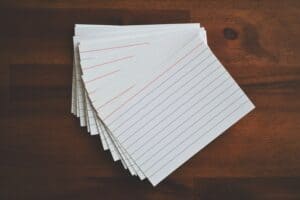 traditional index flashcards